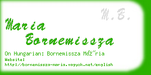 maria bornemissza business card